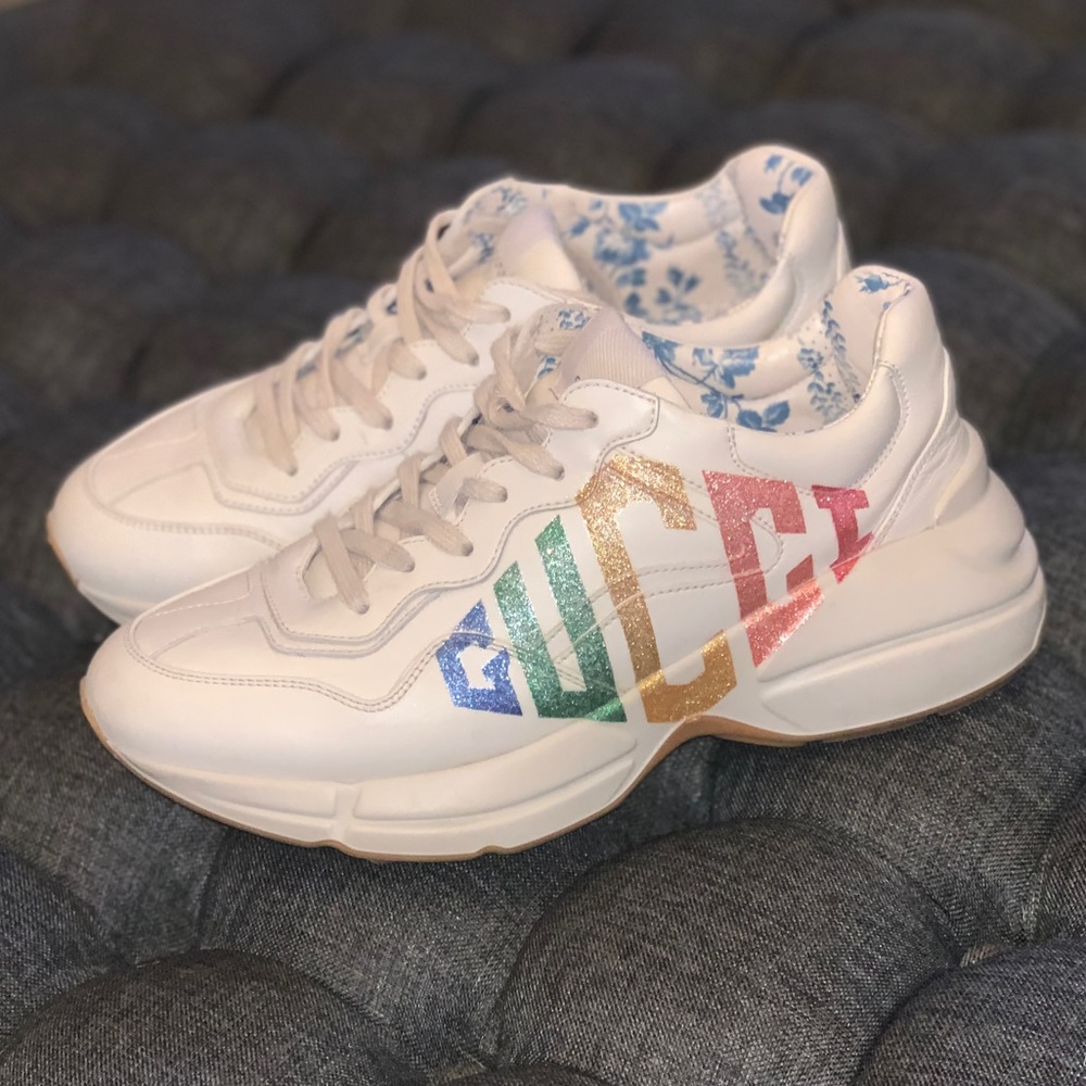 Authentic Gucci Rhyton Glitter Sneaker